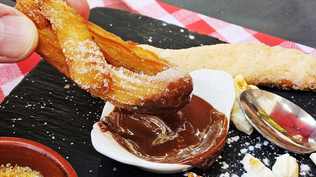 Churros and Chocolate in the Cafe Gourmand at O Ranch Restaurant in Portiragnes, France - photo by Arthur Breur